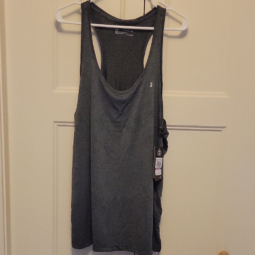 NWT XXL Under Armour Women's Heat Gear Charcoal Tank Top